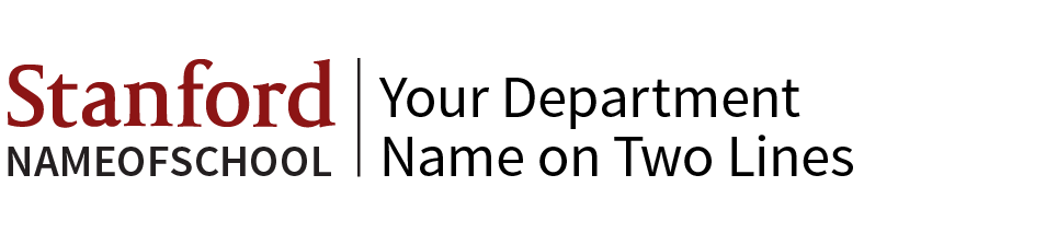 Unit signature on two lines with the school