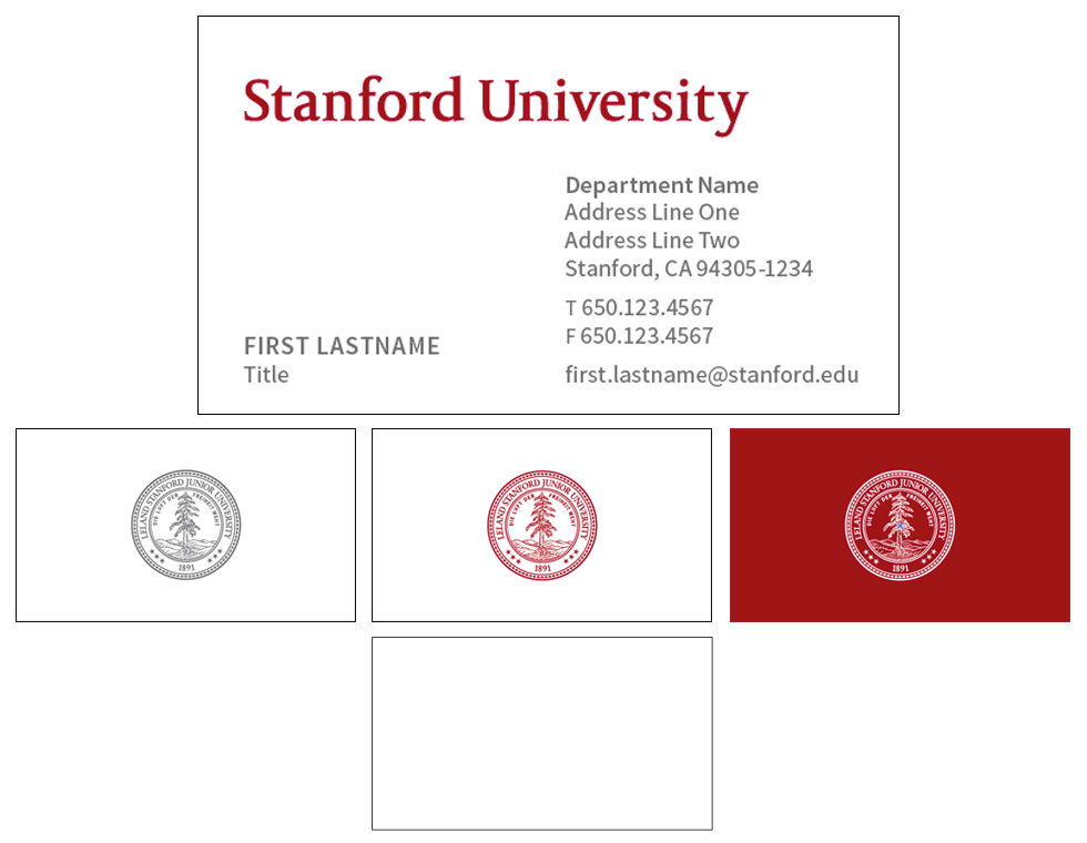 University signature business cards