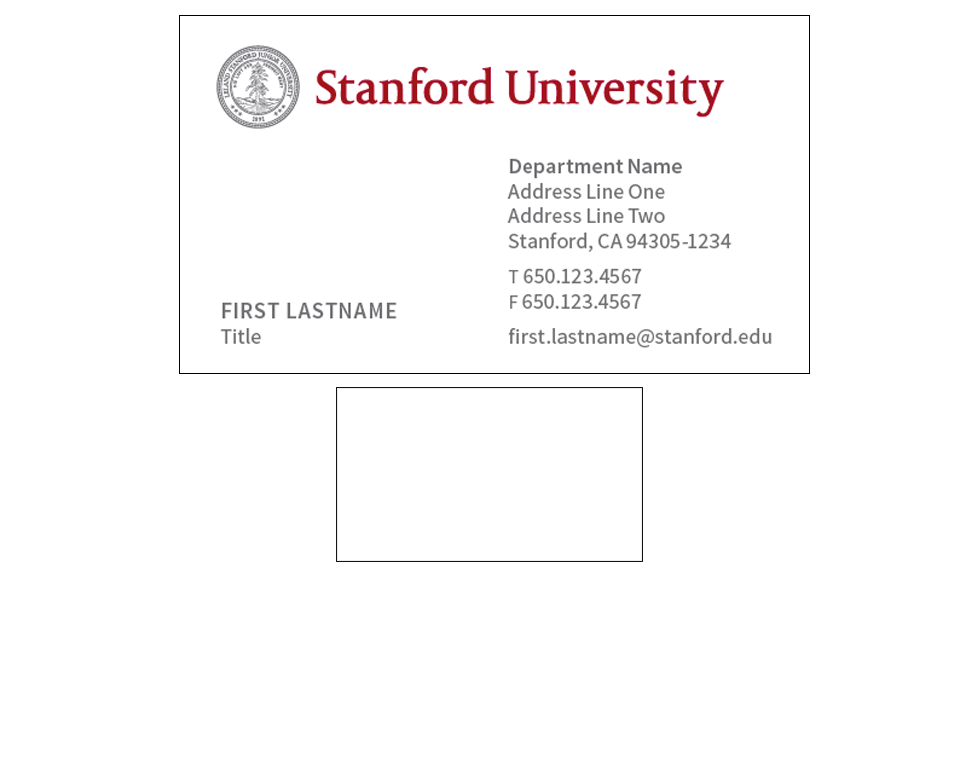 Stanford Signature with seal business cards