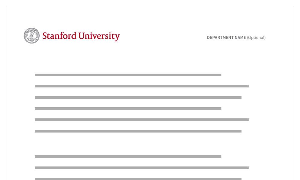 University signature with seal letterhead