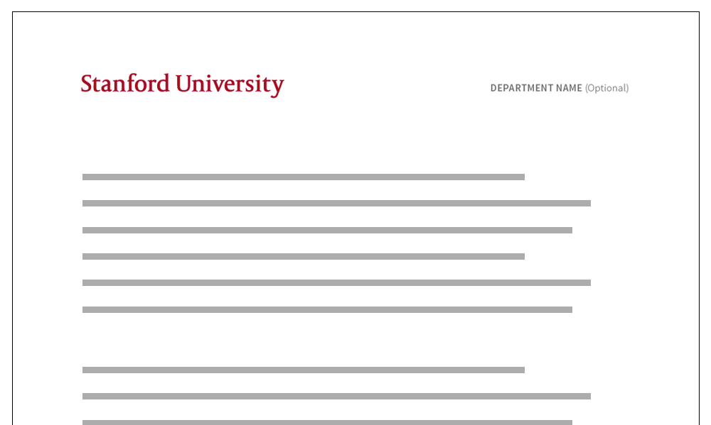 University Signature letterhead