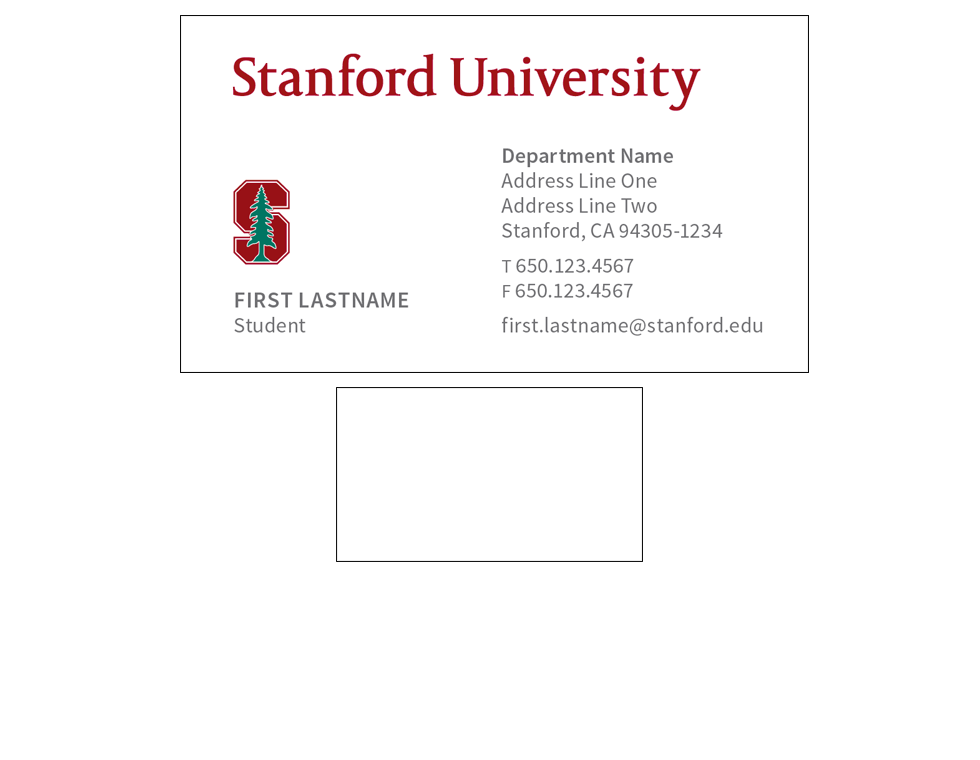 Student business cards