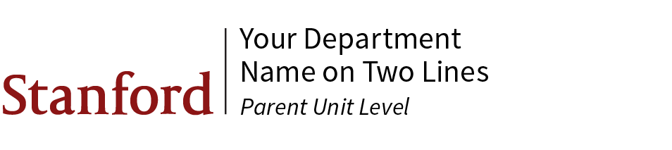 Unit signature on two lines with the parent unit
