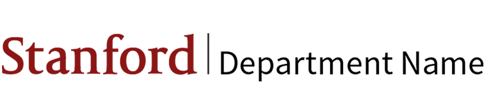 Horizontal department signature in Cardinal Red