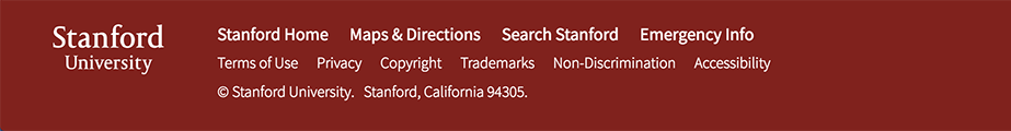 Stanford's universal footer