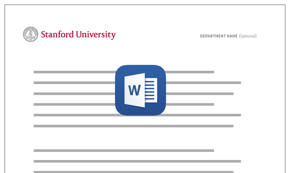 Stationery with the Stanford signature and the Seal
