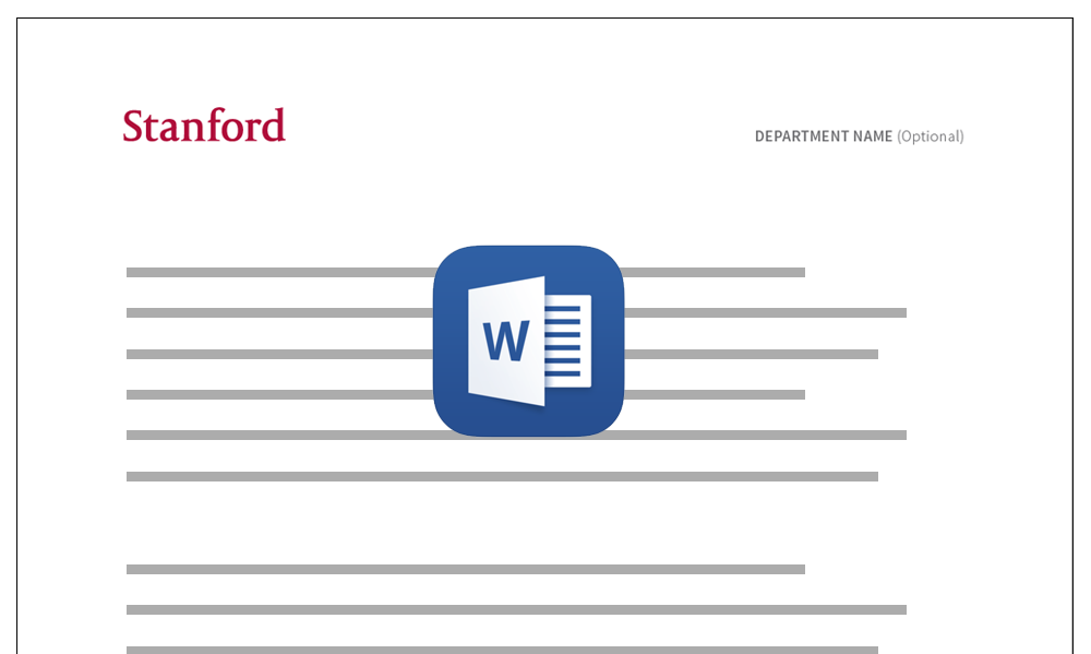 Stationery with the Stanford Wordmark